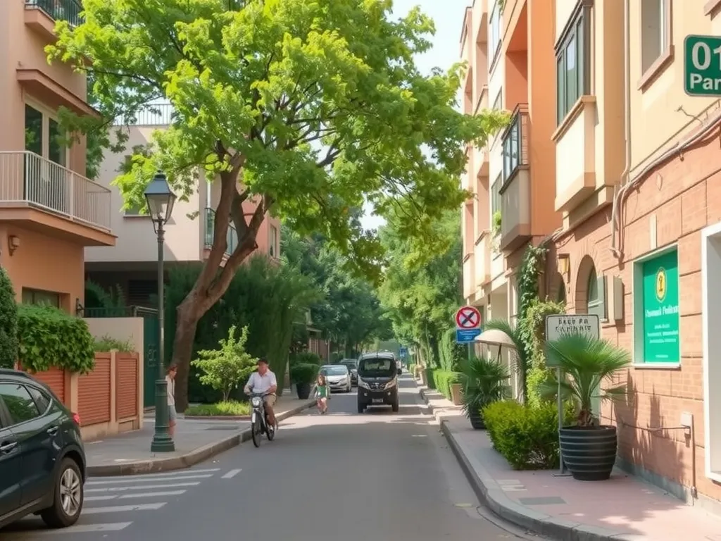 Family-friendly Beirut neighborhood with close proximity to parks and international schools, safe, vibrant street scenery